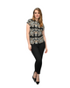 High Neck Cap Sleeve Top - Guild Print