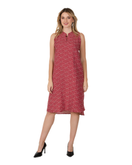 ME - Anna Rainn Elegant Versatile Tie Panel Dress for Women - Becoming You - Haute Red