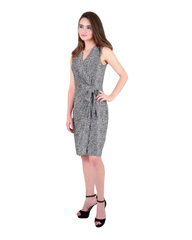 Classic Fit Wrap Dress, Sleeveless - Fern Print