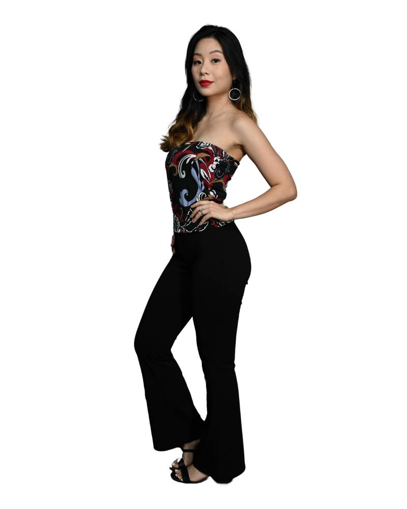 Bra Top - Guild Black/Red Print