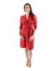 Bust Wrap Dress, Red