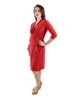 Bust Wrap Dress, Red