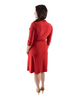 Bust Wrap Dress, Red