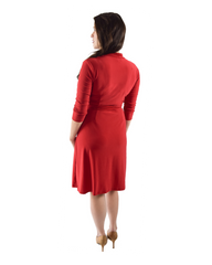 Bust Wrap Dress, Red