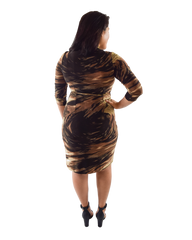 Classic Fit Wrap Dress, G.I. Jane Army Print