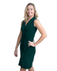 Classic Fit Sleeveless Wrap Dress, Dark Jade