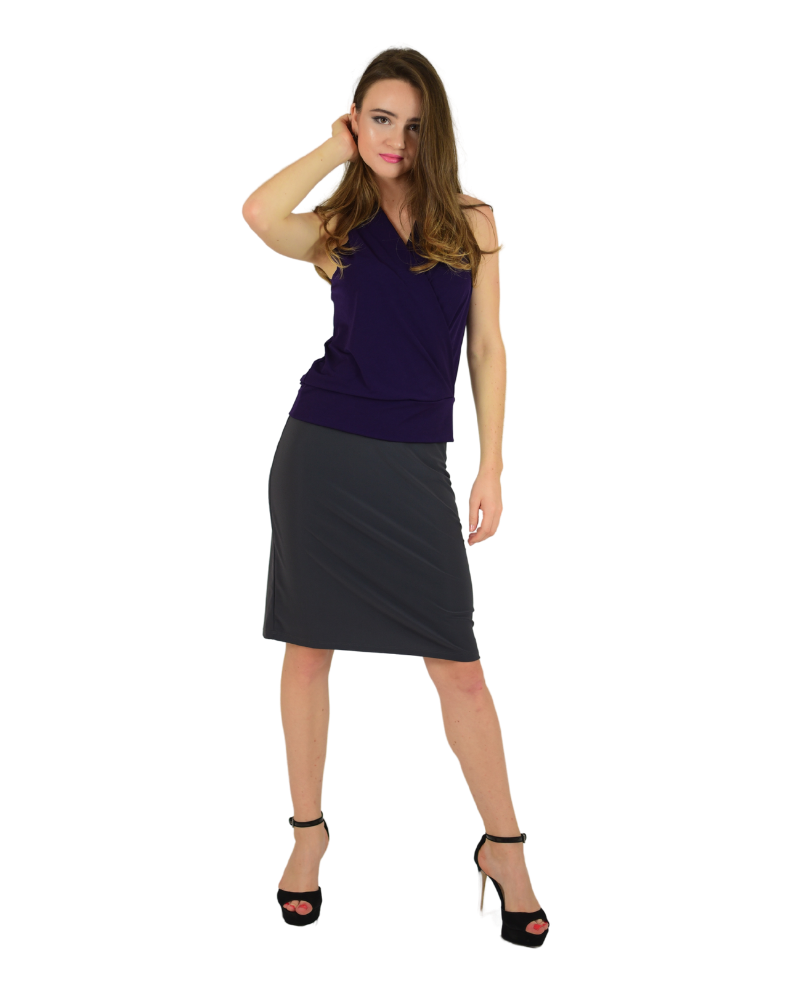 Knee length skirt