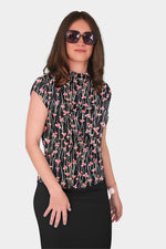 High Neck Cap Sleeve Top (Limited edition) - Pink Rhapsody