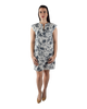 V-Neck Shift Dress, Bluish Grey Floral_Final Sale_Offer