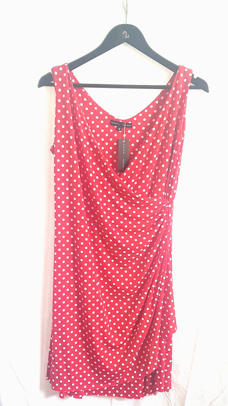 Faux Wrap, Prosperous Red and White, Mini Polka Dot (U.P. $129 / Now on Offer $88 only)