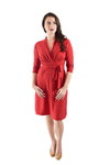 Bust Wrap Dress, Red