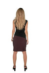 Knee length skirt, Chocolate Brown